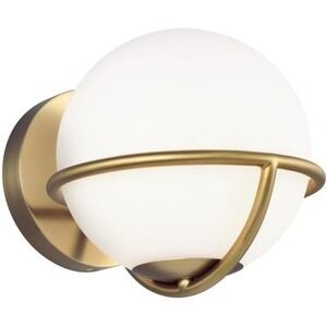 Generation Lighting Apollo Wall Sconce | Brass Finish | 7.13"x6.75" New Open Box